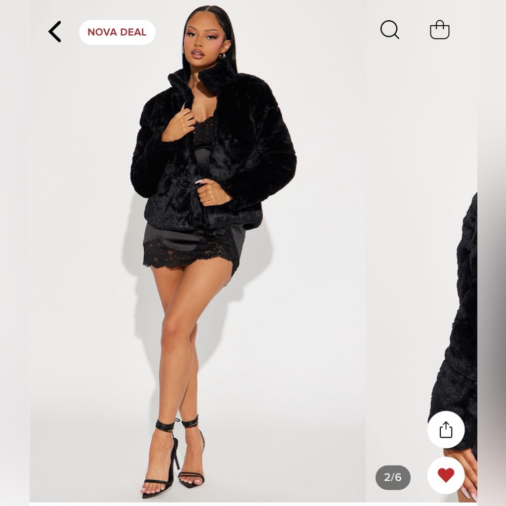 Faux fur jacket